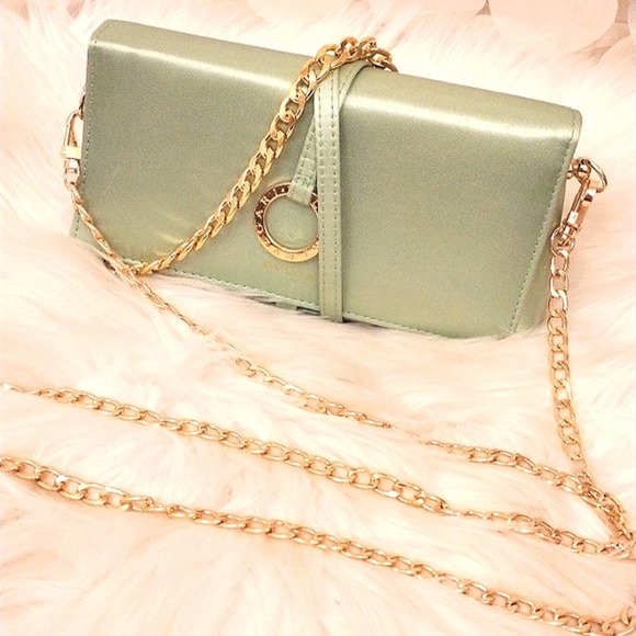 BVGARI with BOX CROSSBODY Authentic Satin Clutch Handbag w added 2 Gold … - Picture 14 of 16